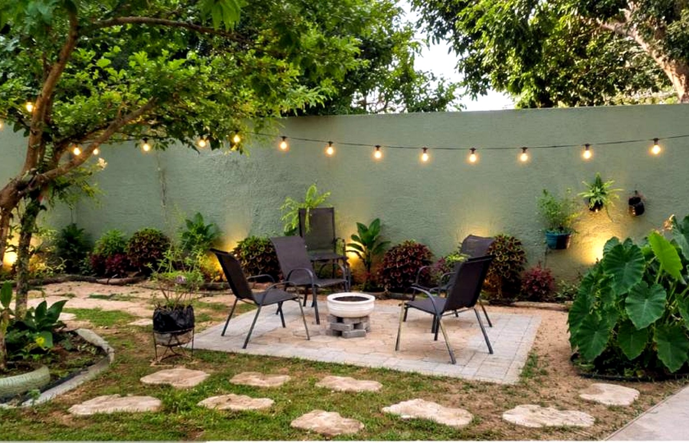 Espaço de convivência no jardim